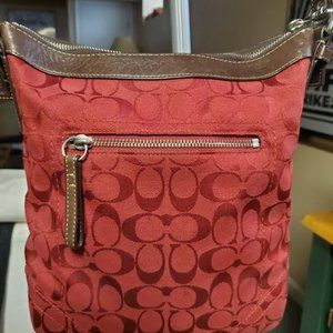 Coach Red Cross Body Hand Bag